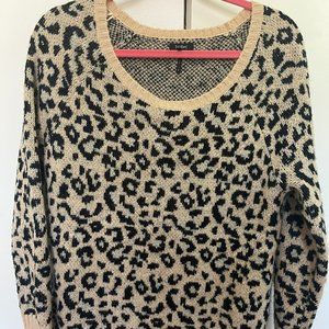 Cheetah Scoop Neck Sweater